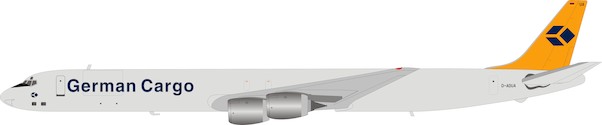 DC8-73CF (German Cargo) D-ADUA With Stand B-DC8731017C
