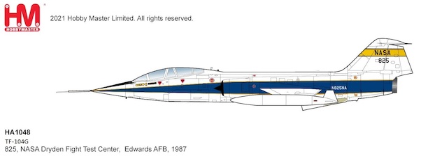 F104G Starfighter 825, NASA Dryden Fight Test Center, Edwards AFB, 1987 HA1048