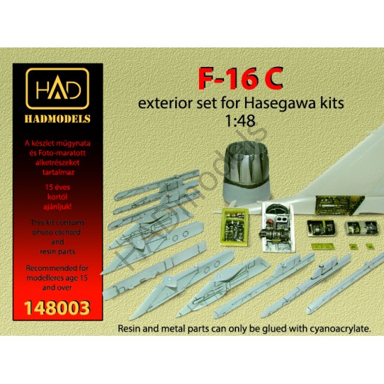 F16 exterior detail set (Hasegawa) HAD148003