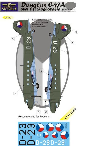 Douglas C47A Dakota over Czechoslovakia C4460