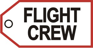 Flight Crew baggage tag (white background) TAG200