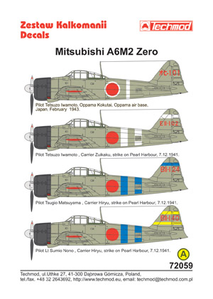 Mitsubishi A6M2 Zero 72059