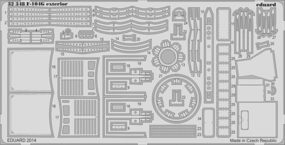 Detailset F104G Starfighter Exterior (Italeri) E32-348