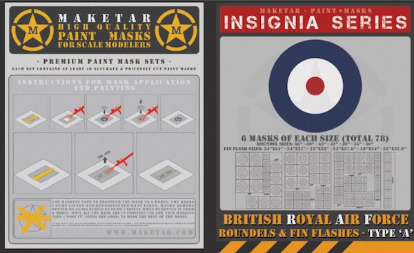 Royal Air Force Roundels Type A and Fin Flashes (78 roundels) MM32008