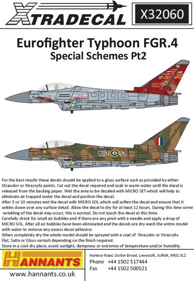 BAe Eurofighter Typhoon FGR.4 Special Schemes Part 2 x32060