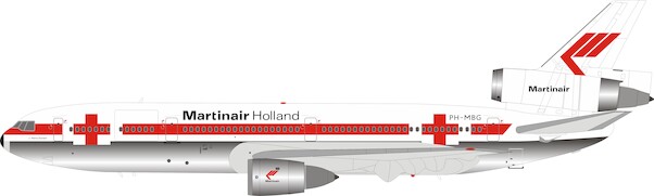 Douglas DC10-30 Martinair Holland Red Cross PH-MBG Polished With Stand IFDC10MP0620P