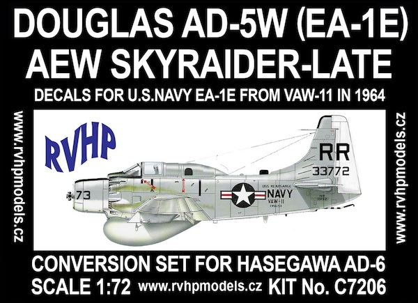 AD5W (EA-1E) AEW Skyraider - Late (USN), conv. for Hasegawa AD-6 C7206