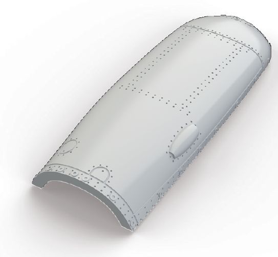 Spitfire MKIX Top Cowl - late (Eduard) E672124
