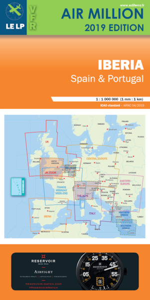 Iberia: VFR Chart Spain and Portugal Air Million 2019 VFRIBE2019