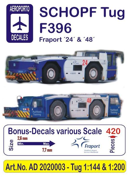 Schopf F396 Aircraft Tug (Frankfurt Airport '24'and '48') Ad2020003