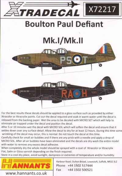 Boulton-Paul Defiant Mk.Is X72217