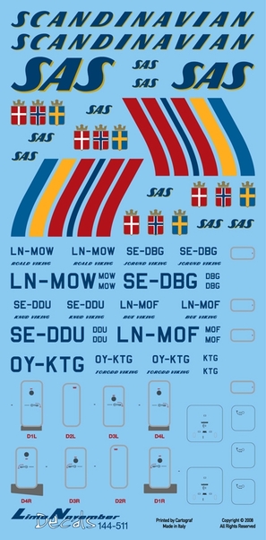 Douglas DC8 (SAS Final colours) LN144-511