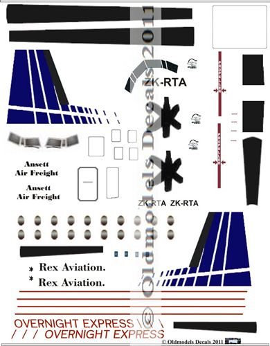 1/144 ANSETT DECALS; Fokker F.27 Friendship 1970s 