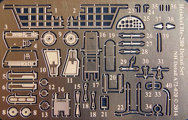 Heinkel He280 Detail set (RS Models) A72-020
