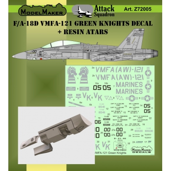 F/A18D Hornet with ATARS (VMFA121 Green Knights) MMD-z72005
