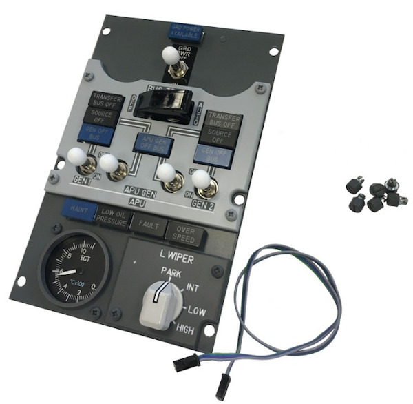 B737 ICS FWD Overhead Panel Kit (APU, GEN and EGT Panel) APUEGT737_NG