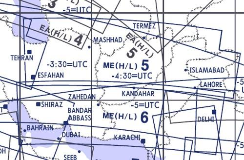 High and Low Altitude Enroute Chart Middle East ME(H/L)5/6 ME(H/L)5/6
