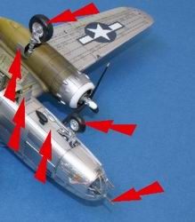 B25J Mitchell Exterior Detail set (Revell/Hasegawa) CMKA7140