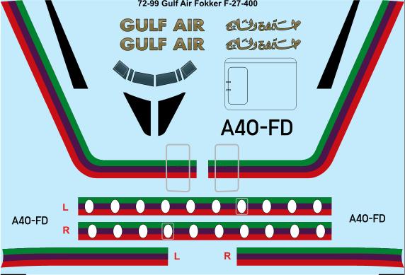 Fokker F27-400 Friendship (Gulf Air) 72-99