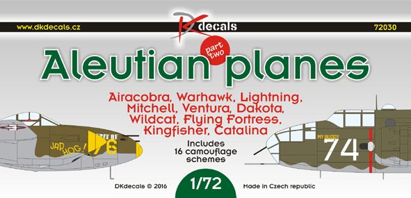 Aleutian planes, Pt.2 (15 camo schemes) DK72030