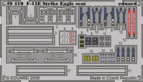 Detailset F15E Strike Eagle Seat (Hasegawa) e49-410
