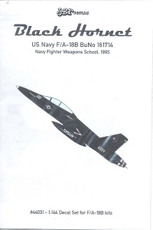 Black Hornet, US Navy F/A18B Navy Fighter Weapon School 1995 JBR44031