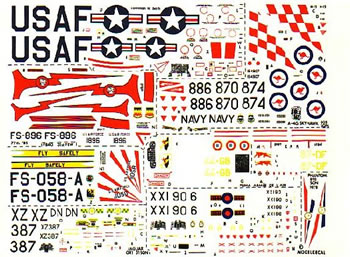 F84G Thunderjet(USAF), Hawk T1,Jaguar GR1(RAF),A4G Skyhawk (Australia), Puma(FAF) SETNO50
