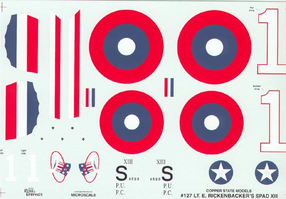 Spad 13C.1 Capt Eddie Rickenbacker Markings D28-127