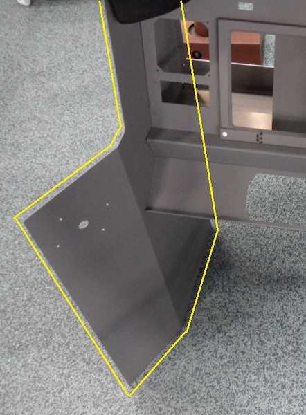 B737 Dual seat trainer side panel left KIT-MIPSIDE
