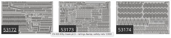 Detailset CV63 Kitty Hawk part II (Trumpeter) BIG5342