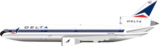 Douglas DC10-10 Delta Air Lines N902WA Polished With Stand B-DC10-DL-0219P