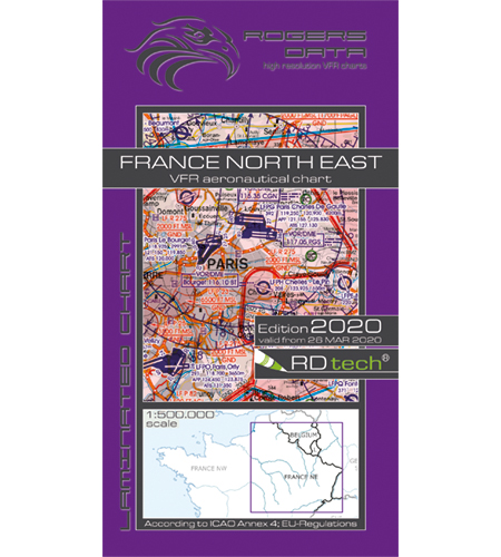 VFR aeronautical chart France Northeast 2020 ROGERS-FR-NE