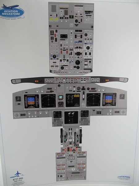 737 800 Cockpit Poster