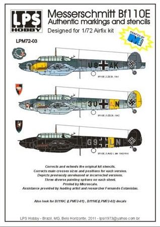 Messerschmitt BF110E LPM72-03