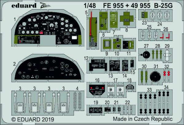 Detailset B25G Mitchell Interior (Italeri/Accurate Miniatures) FE955