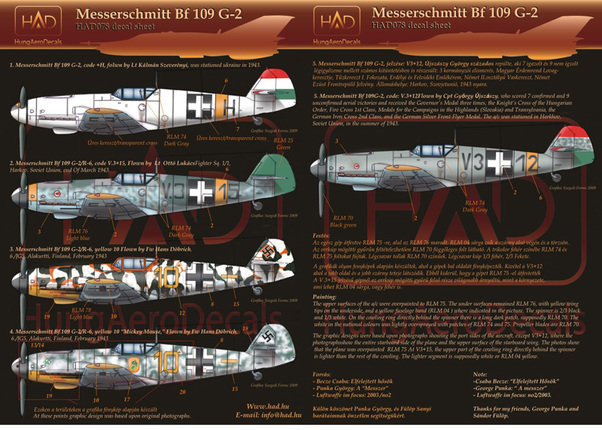 Messerschmitt BF109G-2 (Hungarian AF) HAD48078