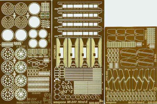 Detailset Mil Mi24V Hind E Weapons (Trumpeter) S35020