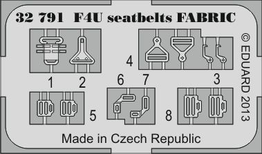 Detailset F4U Corsair Seatbelts (Fabric) E32-791