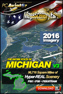 Mega Scenery Earth Version 3, Michigan V3 (Download version) DL-MSEV3-MI