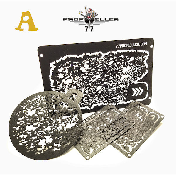 Airbrush template set, Airbrush stencils for spraying stains SET A prp007
