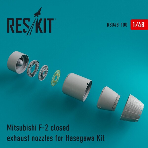 Mitsubishi F-2 Closed Exhaust Nozzles (Hasegawa) RSU48-0100