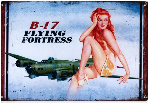 B-17 Redhead pin up metal poster metal sign YD2354F