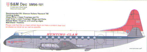 Vickers Viscount 700 (Hunting Clan) sm96-101