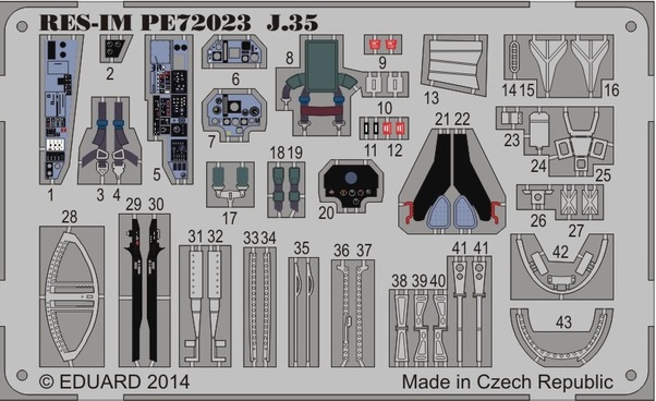 Detailset SAAB J35 Draken (Hasegawa) RESIMPE72023