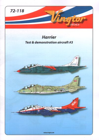 Harrier Test and Demonstration Aircraft Part 3 72-118