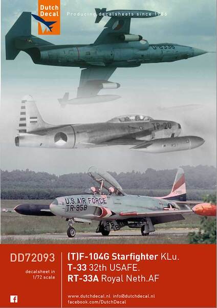 Lockheed )T)F104G Starfighter, RT33 Shooting Star (KLu), T33 Shooting Star (32TFS Soesterberg AFB USAFE) DD72093