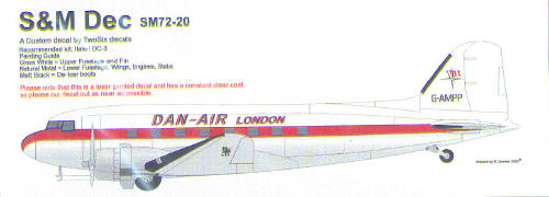 Douglas DC3 (Dan Air London G-AMPP/ G-AMSS) SM72-20