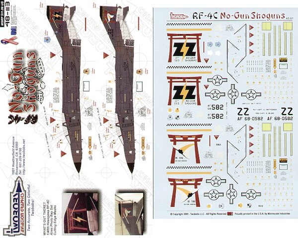 RF4C Phantom No Gun Shoguns 15th TRS Shoguns Kadena tb48-113