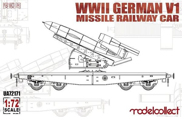 German WWII V1 missile on railwaycar launcher UA72171