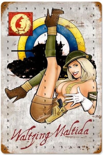 Waltzing Maltida Metal Sign - pin up PTS-SPI007